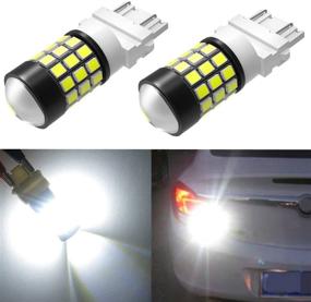 img 4 attached to 🔆 Alla Lighting T25 3157 3156 LED Strobe Brake, Reverse Light Bulbs, 6000K Xenon White Super Bright 2835 39-SMD High Power 3056 3156 4057 3457 3057 3157 Flashing Lamps