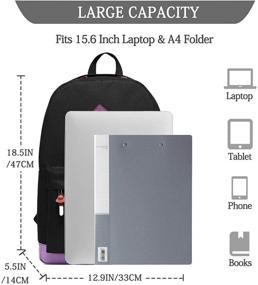 img 3 attached to Classic Lightweight Water Resistant Rucksack Backpack Laptop Accessories for Bags, Cases & Sleeves