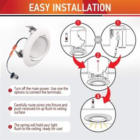 img 1 attached to OSTWIN (12 Pack) 4 Inch LED Retrofit Gimbal Downlight