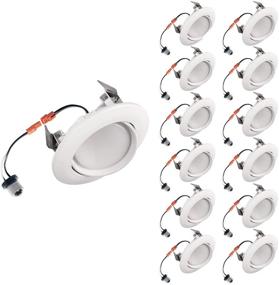 img 4 attached to OSTWIN (12 Pack) 4 Inch LED Retrofit Gimbal Downlight