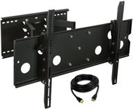 mount-it! heavy-duty full-motion tv wall mount with large articulating arm, lcd led plasma flat screen curved tv mounting bracket supports up to 175 lbs, hdmi cable included (mi-310b) logo