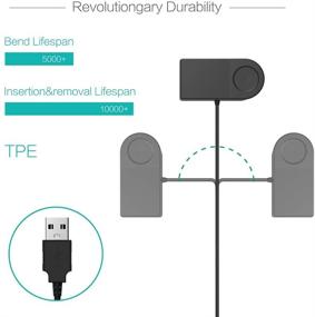 img 1 attached to 🔌 TUSITA USB кабель для зарядки 100 см - cовместимый с Garmin Forerunner 110 210, Approach S1 - Аксессуары для GPS смарт-часов для повышения производительности