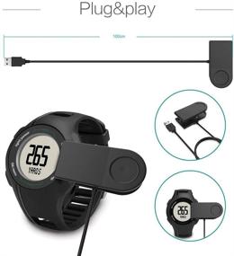img 2 attached to 🔌 TUSITA USB кабель для зарядки 100 см - cовместимый с Garmin Forerunner 110 210, Approach S1 - Аксессуары для GPS смарт-часов для повышения производительности