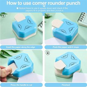 img 1 attached to 🔳 Versatile Corner Cutter: 3-in-1 Round Corner Paper Punch (R4mm, R7mm, R10mm) for Craft, DIY, Laminate, Photos, Cards, and Scrapbook