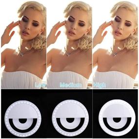 img 2 attached to 💡 USB Rechargeable Phone Ring Light Clip - Portable Selfie Lamp with 36 LEDs, 4-Level Adjustable Brightness - Video Ring Lights Clip for iPhone, Smart Phones, Notebook (White)