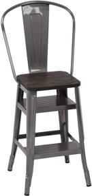 img 3 attached to COSCO Luxor Step Stool, Antique Gun Metal, 1-Pack