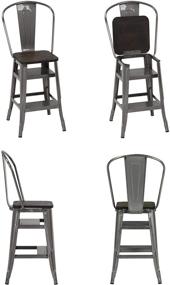 img 2 attached to COSCO Luxor Step Stool, Antique Gun Metal, 1-Pack