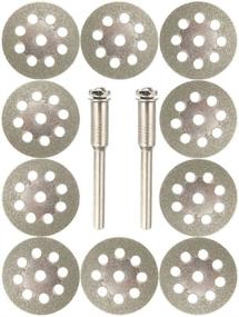 img 3 attached to YEEZUGO Diamond Cutting Wheel Set: 10pcs Coated Discs with Rotary Tools for Dremel - 30mm Size