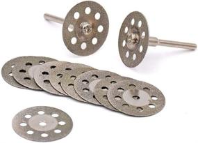 img 4 attached to YEEZUGO Diamond Cutting Wheel Set: 10pcs Coated Discs with Rotary Tools for Dremel - 30mm Size