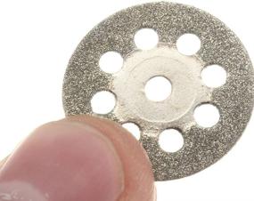 img 1 attached to YEEZUGO Diamond Cutting Wheel Set: 10pcs Coated Discs with Rotary Tools for Dremel - 30mm Size