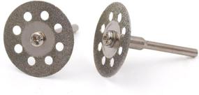 img 2 attached to YEEZUGO Diamond Cutting Wheel Set: 10pcs Coated Discs with Rotary Tools for Dremel - 30mm Size