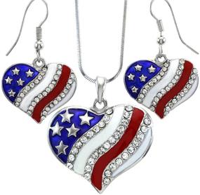img 3 attached to Soulbreezecollection American Patriotic Independence Necklace