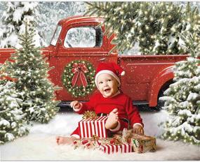 img 3 attached to 🎄 Добавьте Зимнюю Фантазию с Забавным Фоном Funnytree Christmas Red Truck - Зафиксируйте Идеальные Праздничные Моменты на Рождественских Празднованиях!