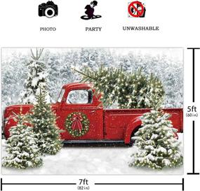 img 2 attached to 🎄 Добавьте Зимнюю Фантазию с Забавным Фоном Funnytree Christmas Red Truck - Зафиксируйте Идеальные Праздничные Моменты на Рождественских Празднованиях!