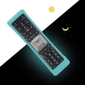 img 1 attached to 📱 Glow in the Dark Blue Silicone Remote Case for XFinity Comcast XR11 Premium Voice Activated Cable TV Backlit Remote Control - Shockproof, Washable, Skin-Friendly, with Loop