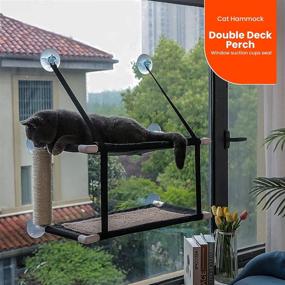 img 2 attached to 🐱 DaiDom 2nd Gen Cat Window Hammock: The Ultimate Indoor Cat Perch with Two Levels for Single or Multiple Cats! Transform Your Window into a Cozy Canopy Ledge