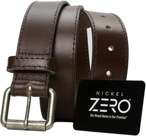 img 3 attached to Genuine Leather Men's Accessories: Outback Black Belt