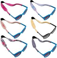 👓 ava & kings 6pc neoprene glasses holder neck strap antislip sports retainer for kids logo