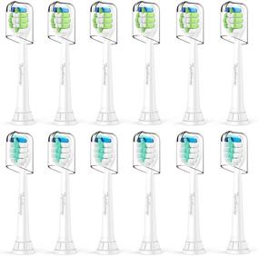 img 4 attached to 🦷 12 Pack Electric Toothbrush Replacement Heads for Philips Sonicare Diamondclean Optimal Gum Health 2 Series Plaque Control C2 C3 W 4100 HX9033