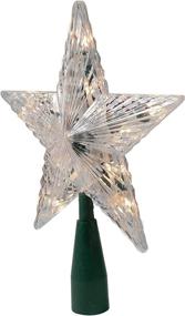 img 2 attached to 🎄✨ Kurt Adler 9" Classic 5-Point Star Christmas Tree Topper - Clear Lights: Add a Timeless Touch to Your Christmas Tree!