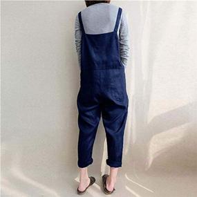 img 2 attached to 👩 Lncropo Women's Overalls Jumpsuit Rompers - Fashionable Clothing for Women