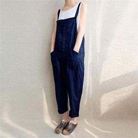 img 3 attached to 👩 Lncropo Women's Overalls Jumpsuit Rompers - Fashionable Clothing for Women