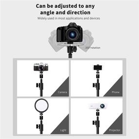 img 1 attached to 📸 Versatile Camera Desk Mount Stand: Adjustable 14-26 Inch Tabletop Light Stand for DSLR Camera, Ring Light, Video Light, and Panel Light