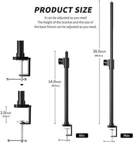 img 2 attached to 📸 Versatile Camera Desk Mount Stand: Adjustable 14-26 Inch Tabletop Light Stand for DSLR Camera, Ring Light, Video Light, and Panel Light