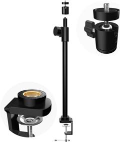 img 3 attached to 📸 Versatile Camera Desk Mount Stand: Adjustable 14-26 Inch Tabletop Light Stand for DSLR Camera, Ring Light, Video Light, and Panel Light
