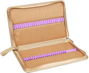 img 4 attached to 📚 Gullor Fashion Fold Canvas Pencil Case, Blue: Organize 72 Pencils Effortlessly