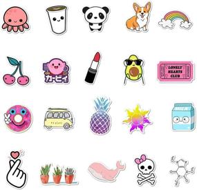 img 2 attached to 🎁 300 PCS Cute Stickers Pack | Waterproof Vinyl Stickers for Laptop, Skateboard, Water Bottles, Computer, Phone, Guitar | VSCO Stickers for Adult | Perfect Gift