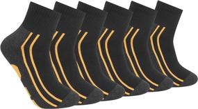 img 2 attached to Caterpillar 6 Pack Cushioned Quarter Socks Sports & Fitness