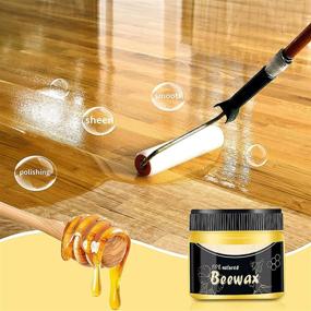 img 1 attached to 🐝 Natural Beeswax Furniture Polish with 3 Wax, Waxing Towel, and 2 Sponges - Ideal for Wood Tables, Chairs, Cabinets, and Floors