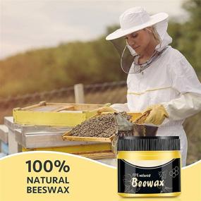 img 3 attached to 🐝 Natural Beeswax Furniture Polish with 3 Wax, Waxing Towel, and 2 Sponges - Ideal for Wood Tables, Chairs, Cabinets, and Floors