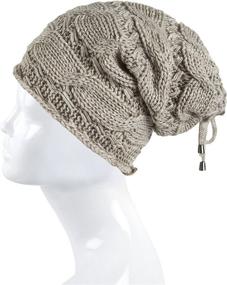 img 1 attached to Stay Cozy and Chic with Lilax Cable Knit Slouchy Chunky Oversized Winter Beanie Hat