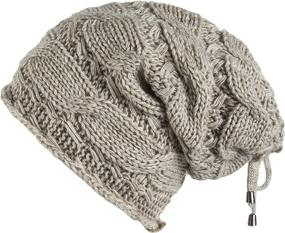 img 2 attached to Stay Cozy and Chic with Lilax Cable Knit Slouchy Chunky Oversized Winter Beanie Hat