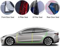 🚪 набор уплотнителя дверей basenor для tesla model 3 model s для защиты от погоды - резиновая полоса для звукопоглощения и защиты от ветра, совместимая с 2016-2021. логотип