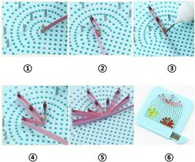 img 1 attached to 🧵 YURROAD Quilling Tool Quil Board with Pins Storage Box and Grid Guide for Making and Organizing Paper Strips