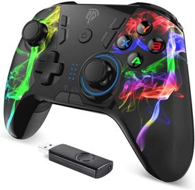 img 4 attached to 🎮 Optimized for SEO: EasySMX Wireless Game Joystick Controller, 2.4G Wireless Gamepad Joystick for PC, PS3, Android TV Box - Dual Vibration, 14 Hours of Playtime (Wireless Game Controller)