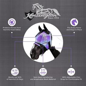 img 3 attached to 🐴 Protect Your Horse with the Kensington Average Signature Fly Mask with Web Trim