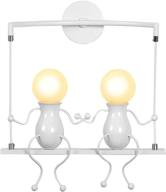 🎁 kawell humanoid creative wall light: adjustable swing metal bedside lamp with modern decor and led lighting - unique cartoon doll gift логотип