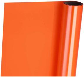 img 4 attached to 🧢 Waloden HTV Vinyl Rolls – Heat Transfer Vinyl for T-Shirts, Hats, Clothing – Iron On Vinyl 12" x 8.2' – Compatible with Cricut, Cameo, Heat Press Machines – Orange Color – Ideal for Sublimation Projects