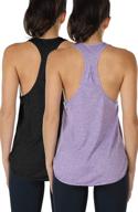 icyzone women's workout tank tops - athletic yoga tops, racerback running tank top (2-pack) logo