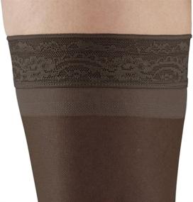 img 3 attached to 🧦 Ames Walker AW Style 4 Sheer Support Thigh Highs - Black (15-20mmHg) with Comfortable Band