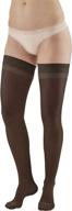 🧦 ames walker aw style 4 sheer support thigh highs - black (15-20mmhg) with comfortable band logo