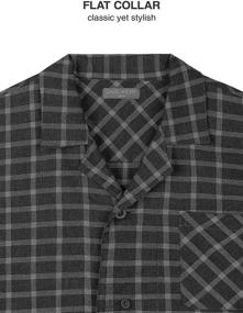 img 1 attached to 👕 DAVID ARCHY Cozy Flannel Button Down Pajamas