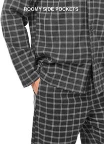 img 2 attached to 👕 DAVID ARCHY Cozy Flannel Button Down Pajamas