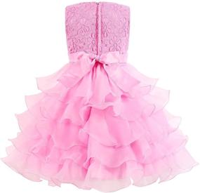 img 3 attached to Flower Ruffle Sleeveless Princess Girls' Dresses by JerrisApparel: Dress Up Your Little Princess in Style!