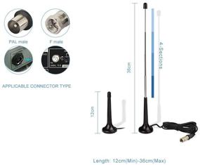 img 3 attached to Enhanced Superbat Telescopic FM Antenna Replacement Kit | Magnetic Base + F to TV Adapter for Yamaha Pioneer Danon Stereo Receiver | Indoor TV Tuner | DVB FM Radio, and More