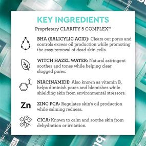 img 2 attached to 🌟 Bliss Clear Genius Clarifying Toner + Serum - Purify Pores, Tone, Calm & Clear Skin with Salicylic Acid, Niacinamide & Witch Hazel - Clean, Cruelty-Free, Paraben-Free, Vegan - 4.3 oz